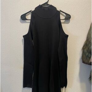 Size medium Zara cut off shoulder ribbed skater dress